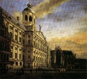 Jan van der Heyden The City Hall in Amsterdam oil